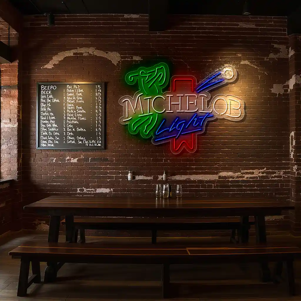 vibrant neon michelob light sign perfect for home bar decor latest model vibrant neon michelob light sign perfect for home bar decor latest model