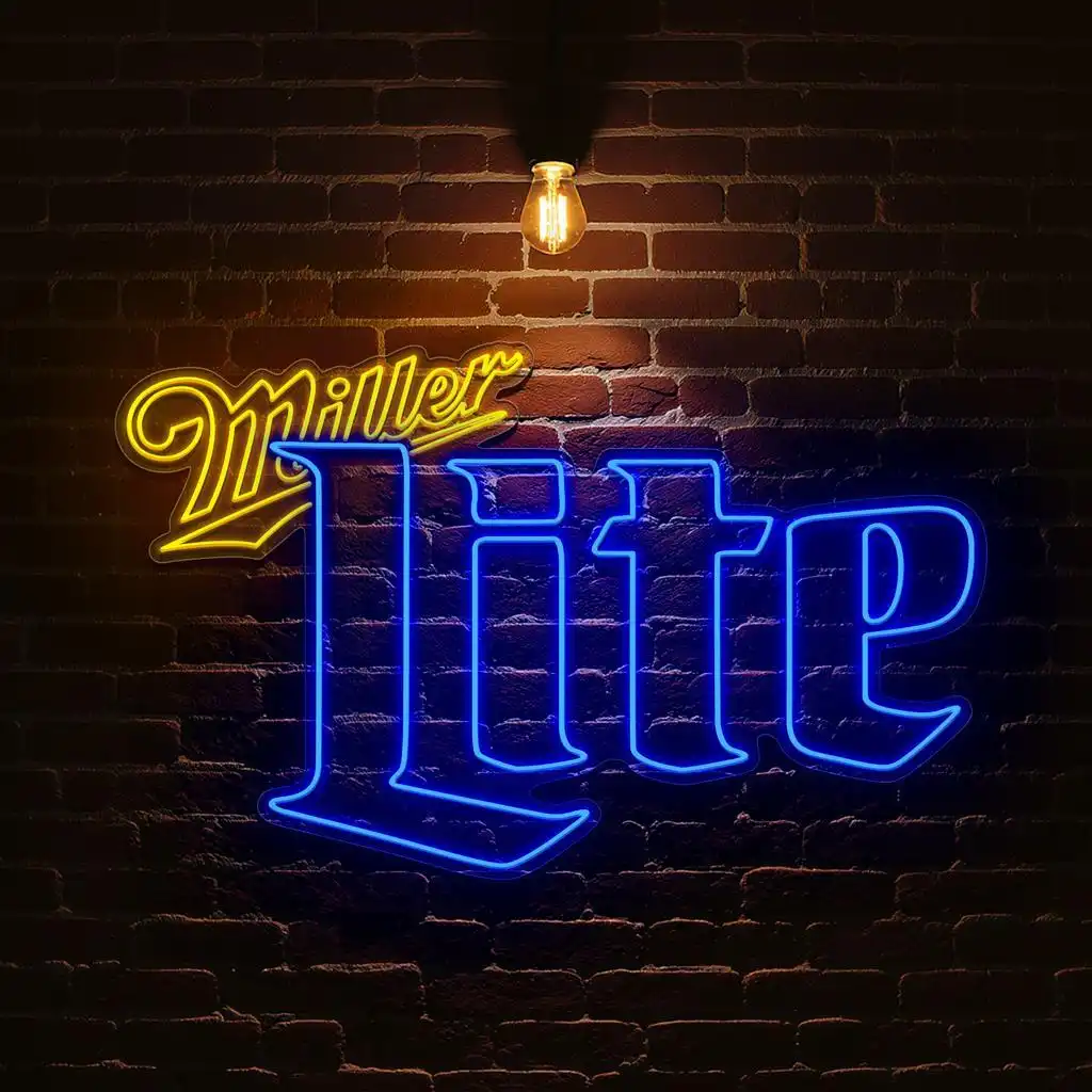 vibrant neon miller lite sign design for perfect home bar decor best selling vibrant neon miller lite sign design for perfect home bar decor best selling