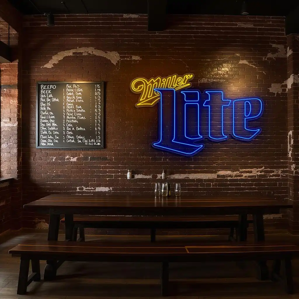 vibrant neon miller lite sign design for perfect home bar decor premium grade vibrant neon miller lite sign design for perfect home bar decor premium grade
