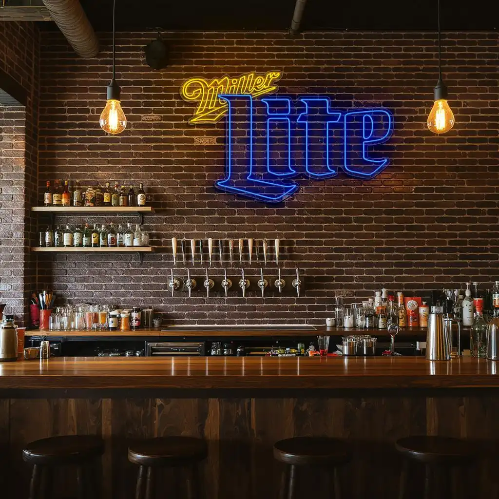 vibrant neon miller lite sign design for perfect home bar decor trendy vibrant neon miller lite sign design for perfect home bar decor trendy