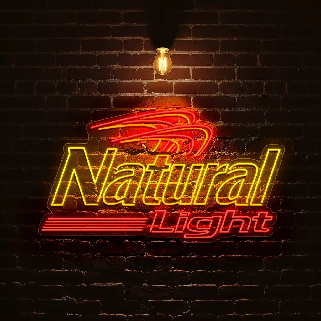 vibrant neon sign design for natural light beer enthusiasts best selling vibrant neon sign design for natural light beer enthusiasts best selling