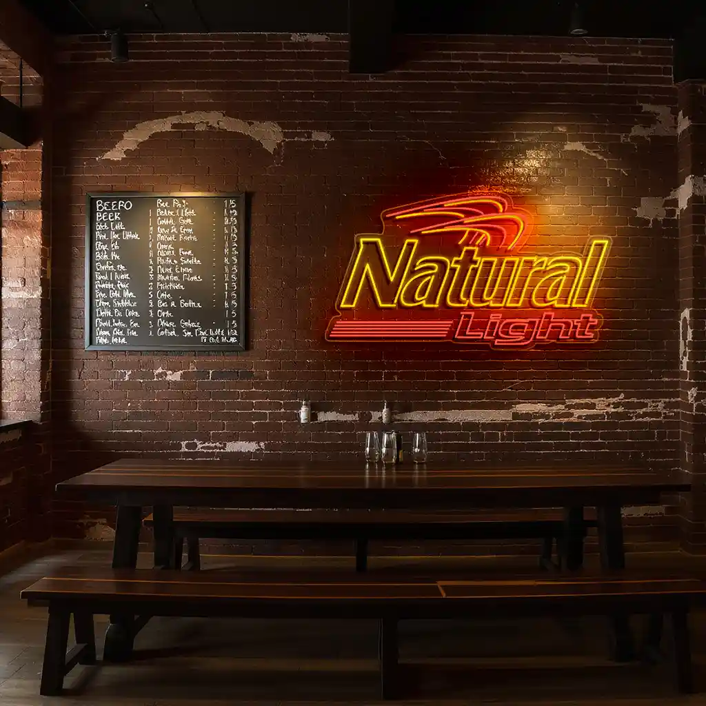 vibrant neon sign design for natural light beer enthusiasts new arrival vibrant neon sign design for natural light beer enthusiasts new arrival