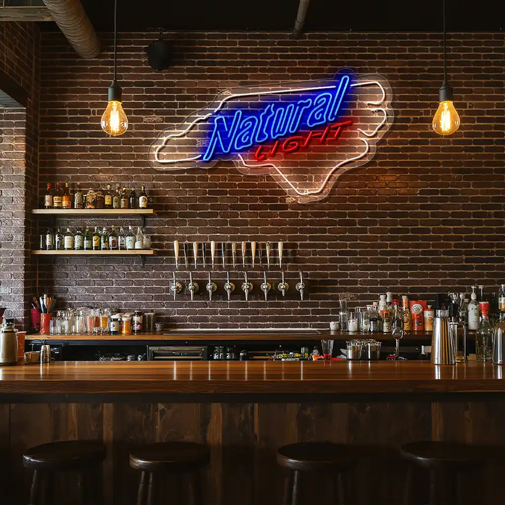 vibrant neon sign design inspired by north carolinas shape high quality vibrant neon sign design inspired by north carolinas shape high quality