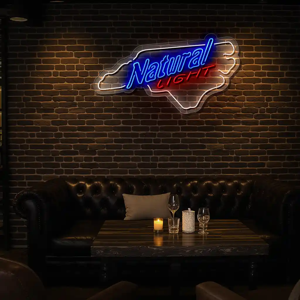 vibrant neon sign design inspired by north carolinas shape premium grade vibrant neon sign design inspired by north carolinas shape premium grade