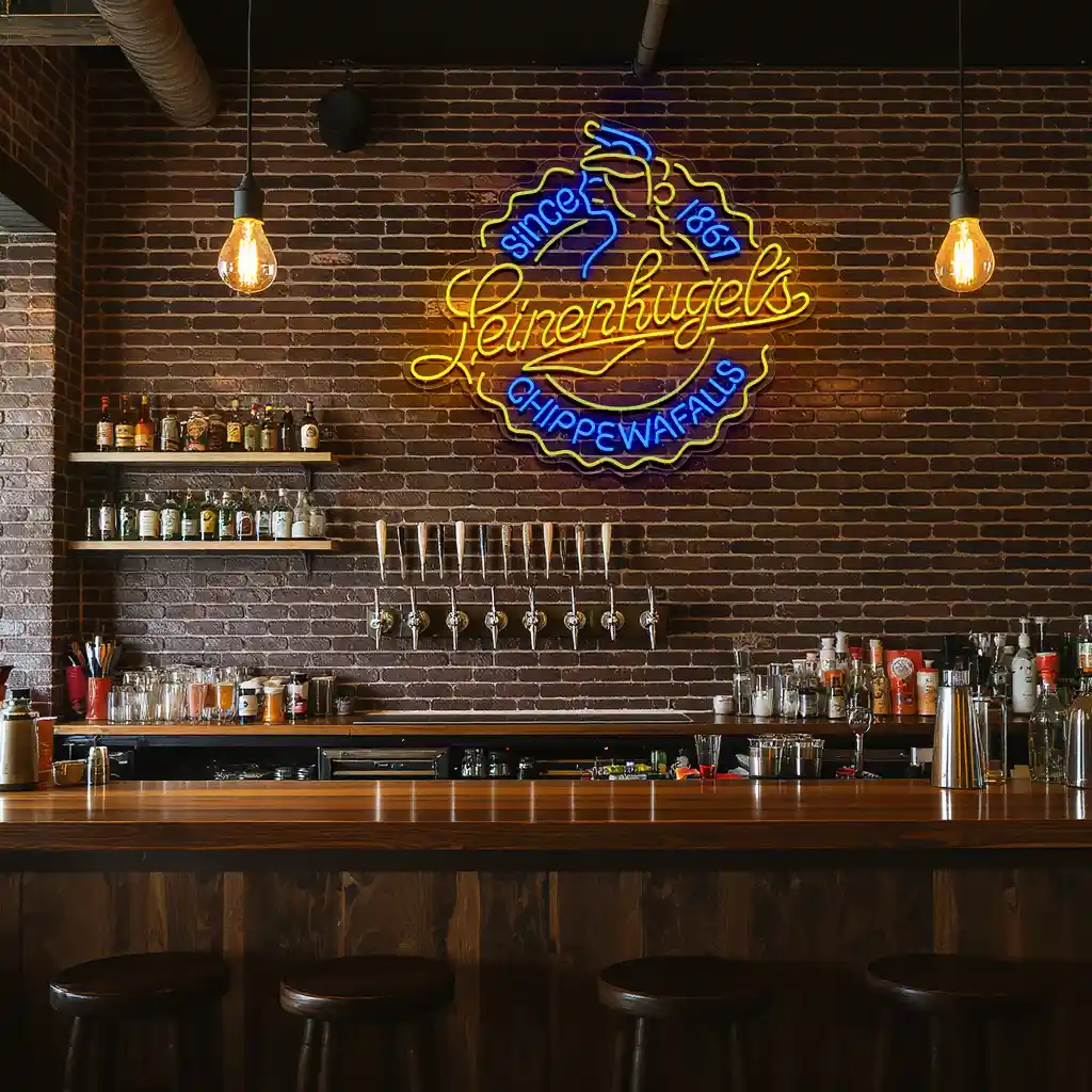 vibrant neon sign design leinenkugels historic chippewa falls top rated vibrant neon sign design leinenkugels historic chippewa falls top rated