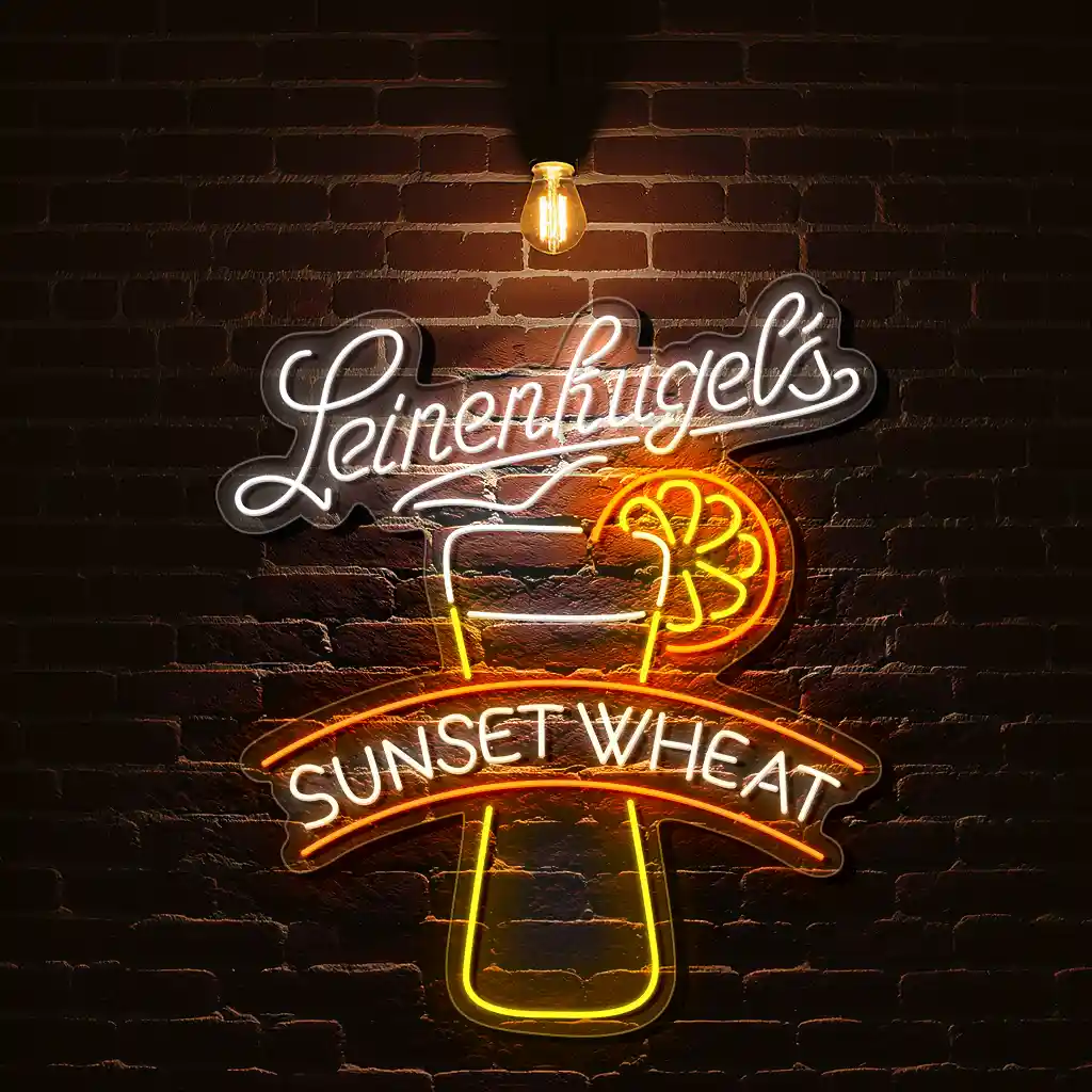 vibrant neon sign design leinenkugels sunset wheat style best selling vibrant neon sign design leinenkugels sunset wheat style best selling