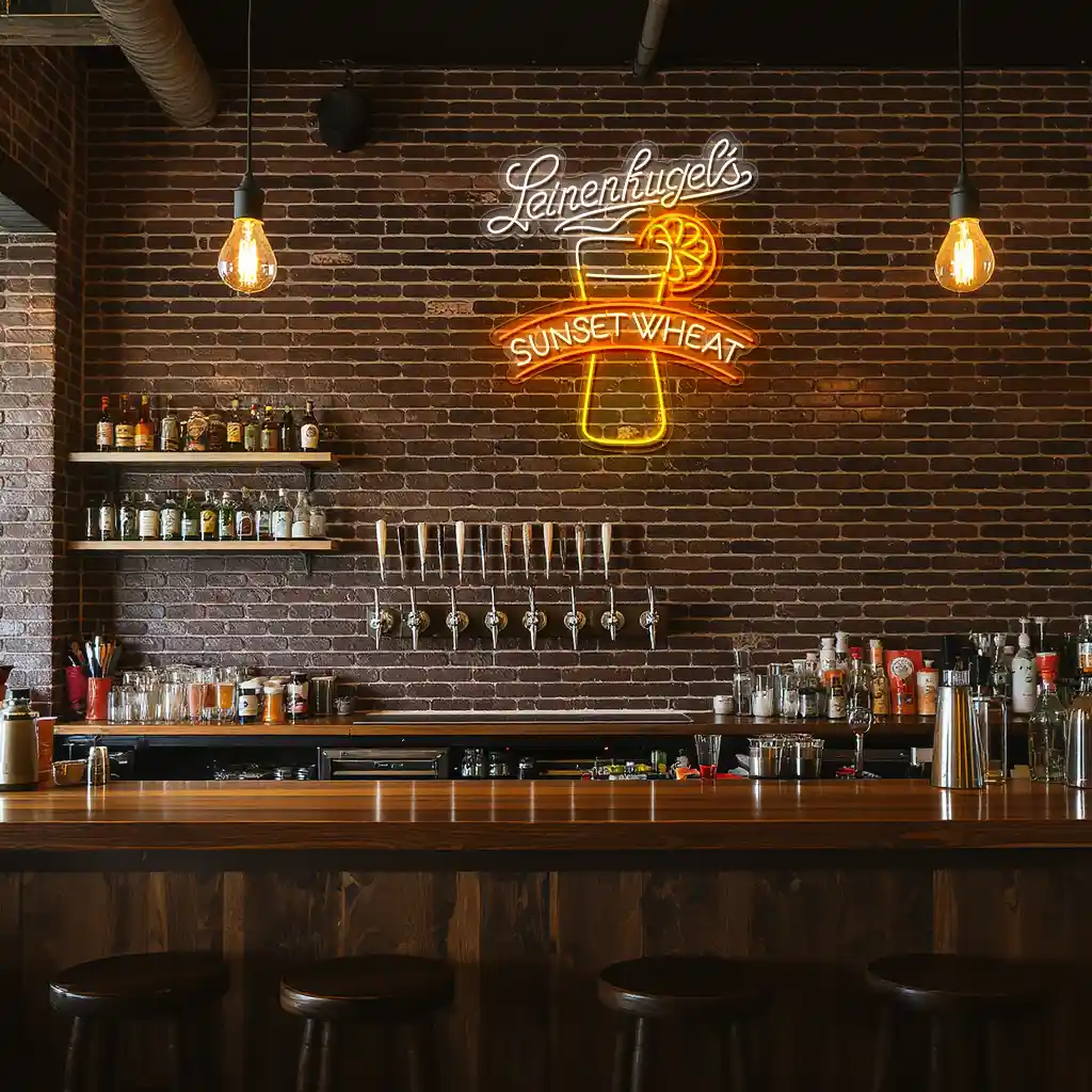 vibrant neon sign design leinenkugels sunset wheat style trendy vibrant neon sign design leinenkugels sunset wheat style trendy