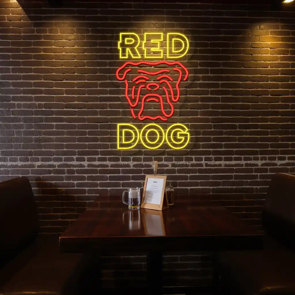 vibrant neon sign design red dog theme for any space 4 vibrant neon sign design red dog theme for any space 4