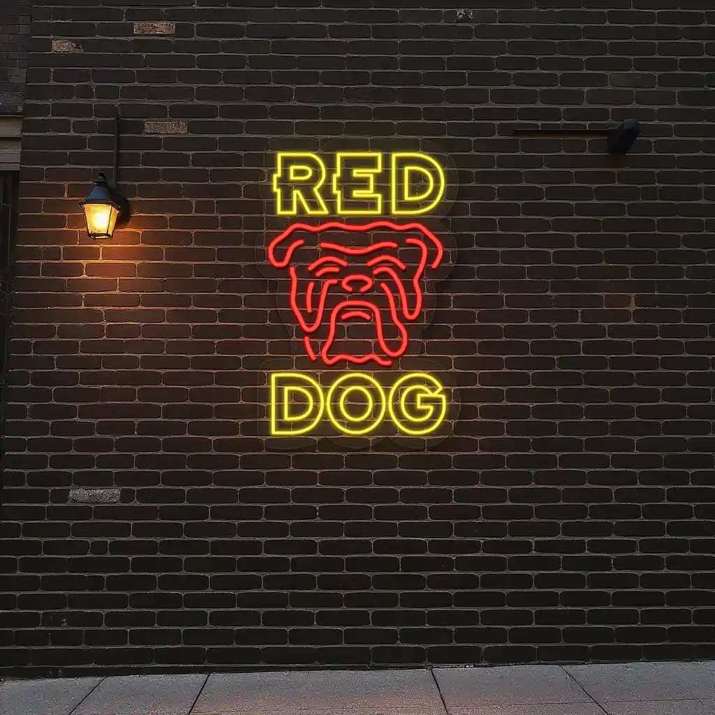 vibrant neon sign design red dog theme for any space 5 vibrant neon sign design red dog theme for any space 5