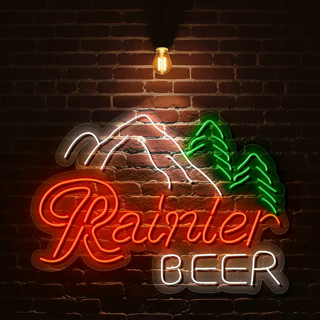vibrant neon sign designs rainier beer and nature inspired art best selling vibrant neon sign designs rainier beer and nature inspired art best selling
