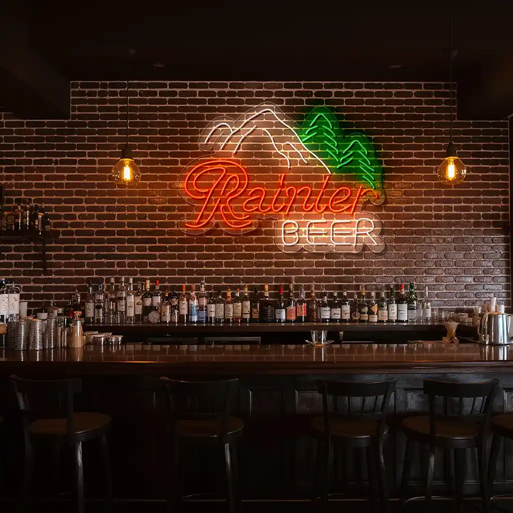 vibrant neon sign designs rainier beer and nature inspired art fashion forward vibrant neon sign designs rainier beer and nature inspired art fashion forward