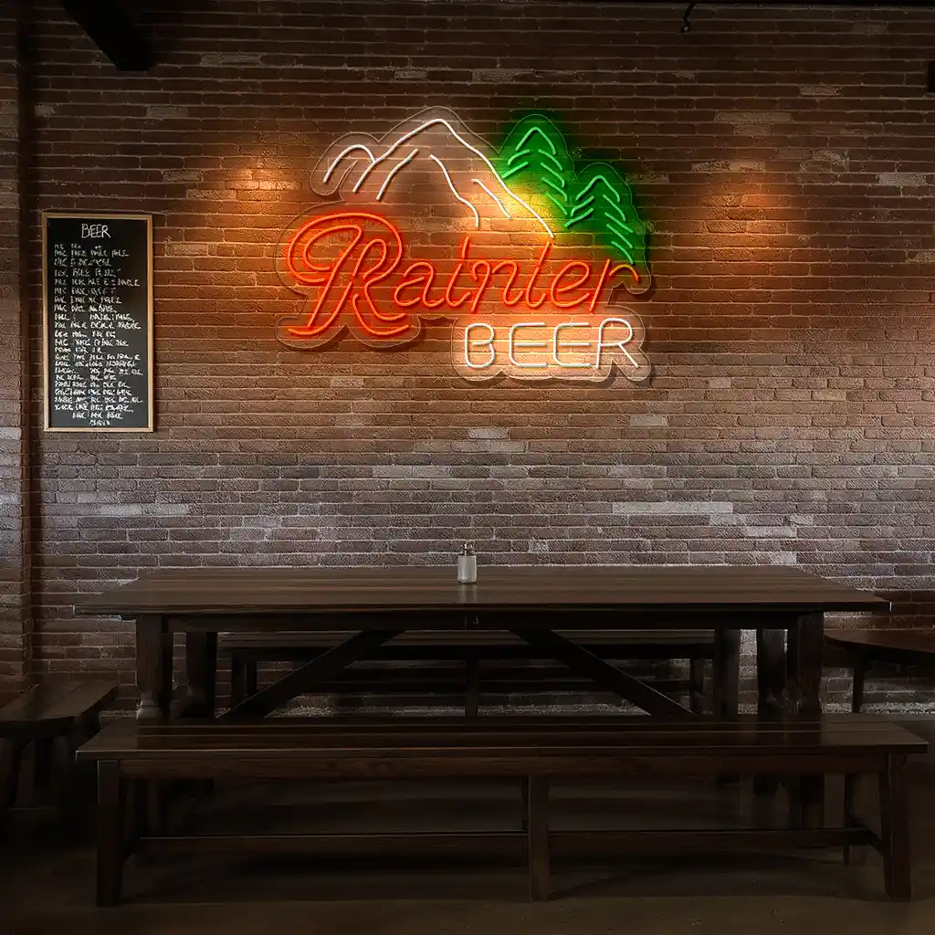 vibrant neon sign designs rainier beer and nature inspired art top rated vibrant neon sign designs rainier beer and nature inspired art top rated