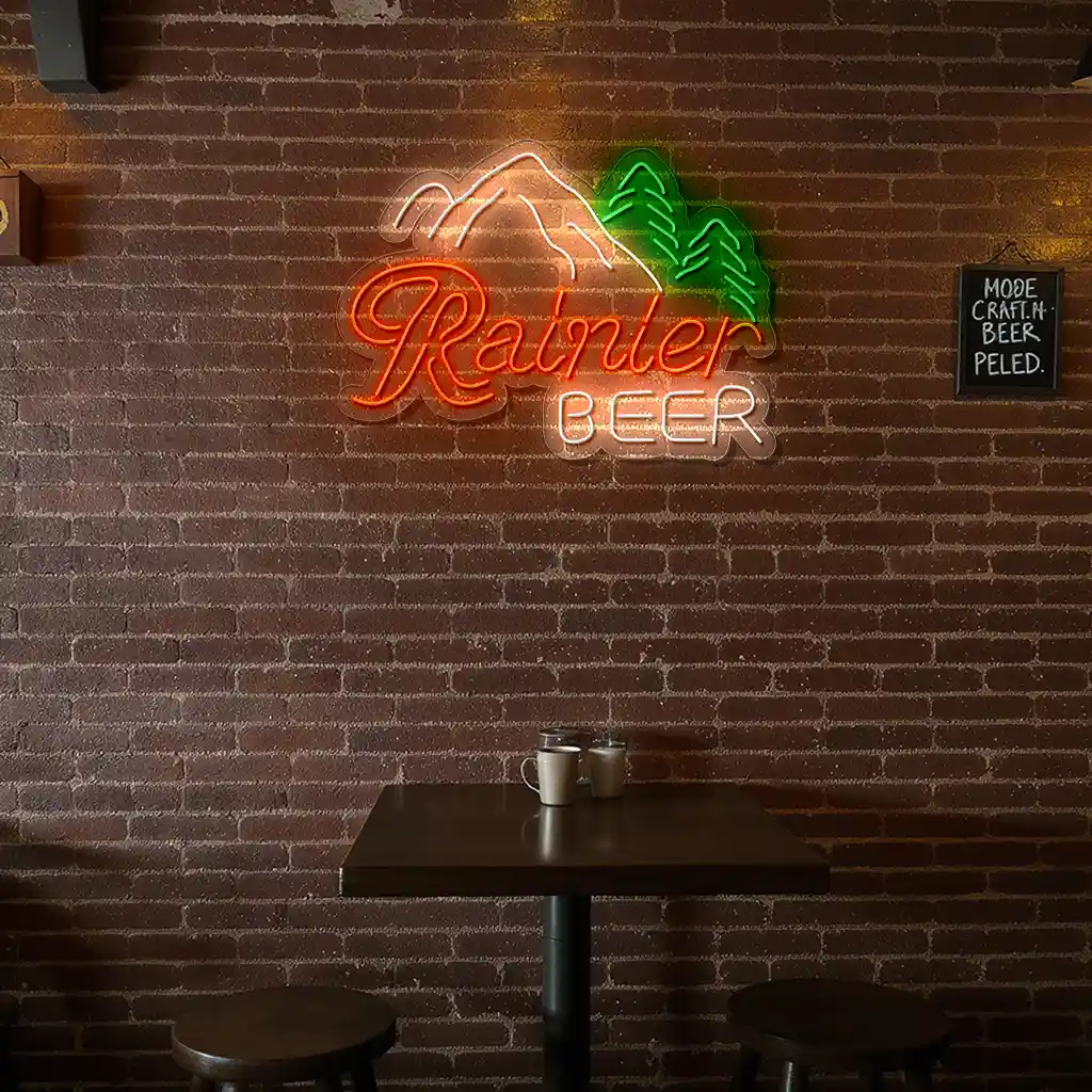 vibrant neon sign designs rainier beer and nature inspired art trendy vibrant neon sign designs rainier beer and nature inspired art trendy