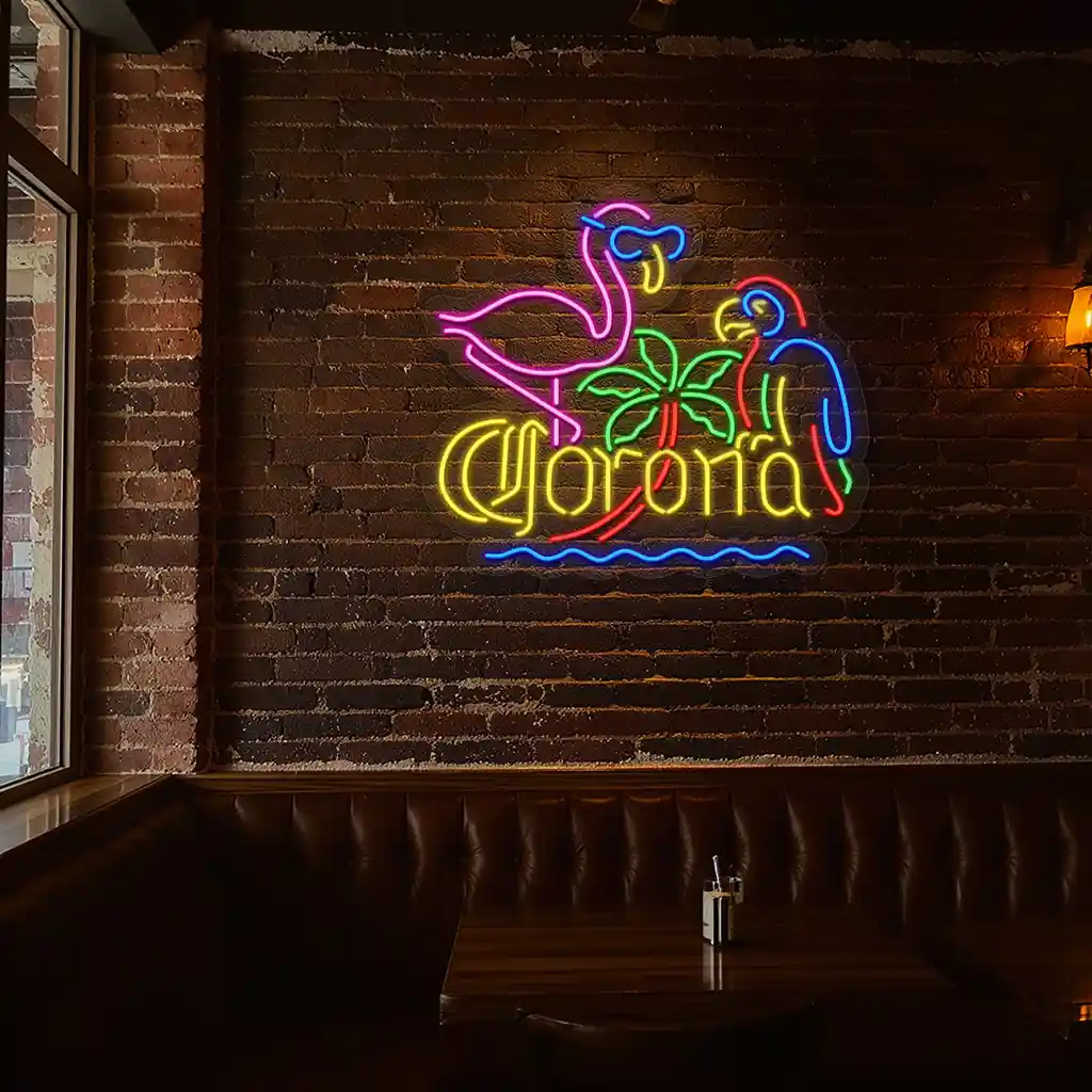 vibrant neon sign tropical flamingo and parrot design charm 8 vibrant neon sign tropical flamingo and parrot design charm 8