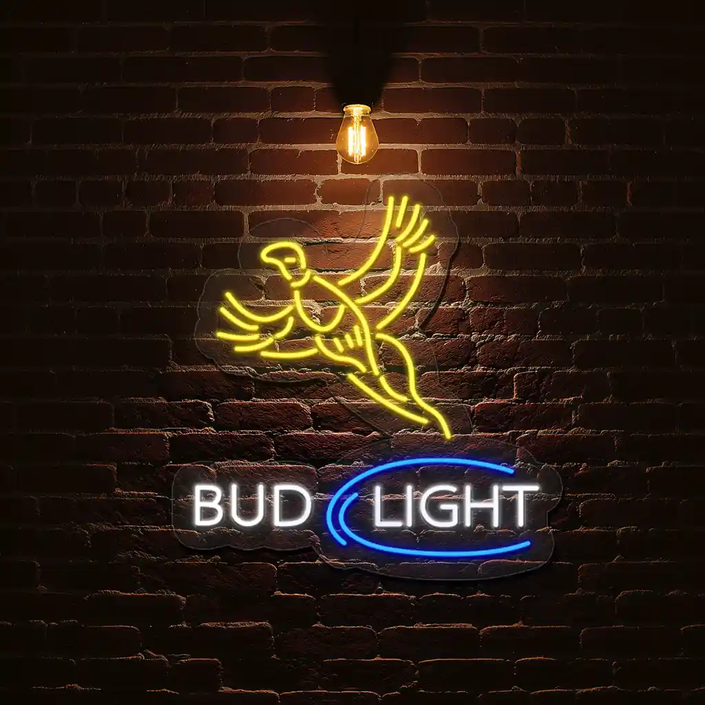 vibrant neon signs bud light with flying figure design 1 vibrant neon signs bud light with flying figure design 1