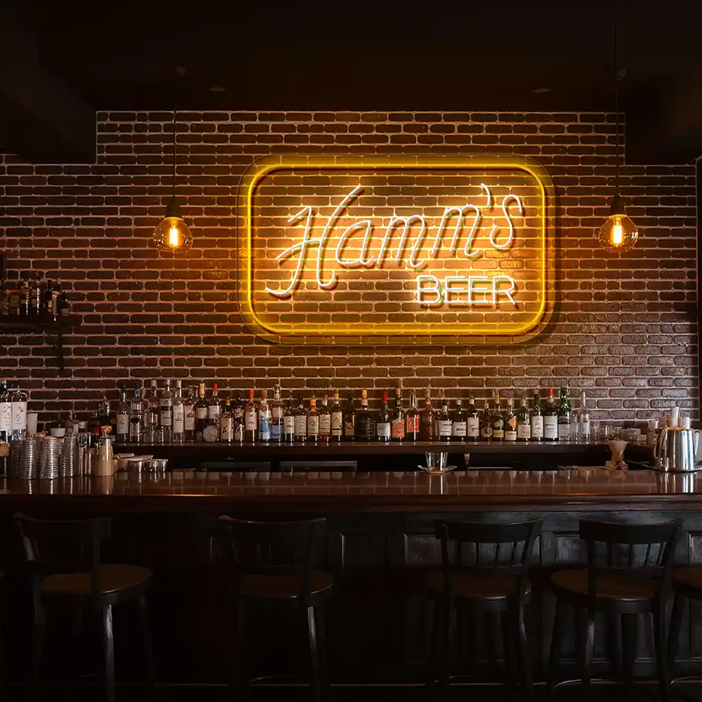 vibrant neon signs hamms beer sign for retro bar decor fashion forward vibrant neon signs hamms beer sign for retro bar decor fashion forward