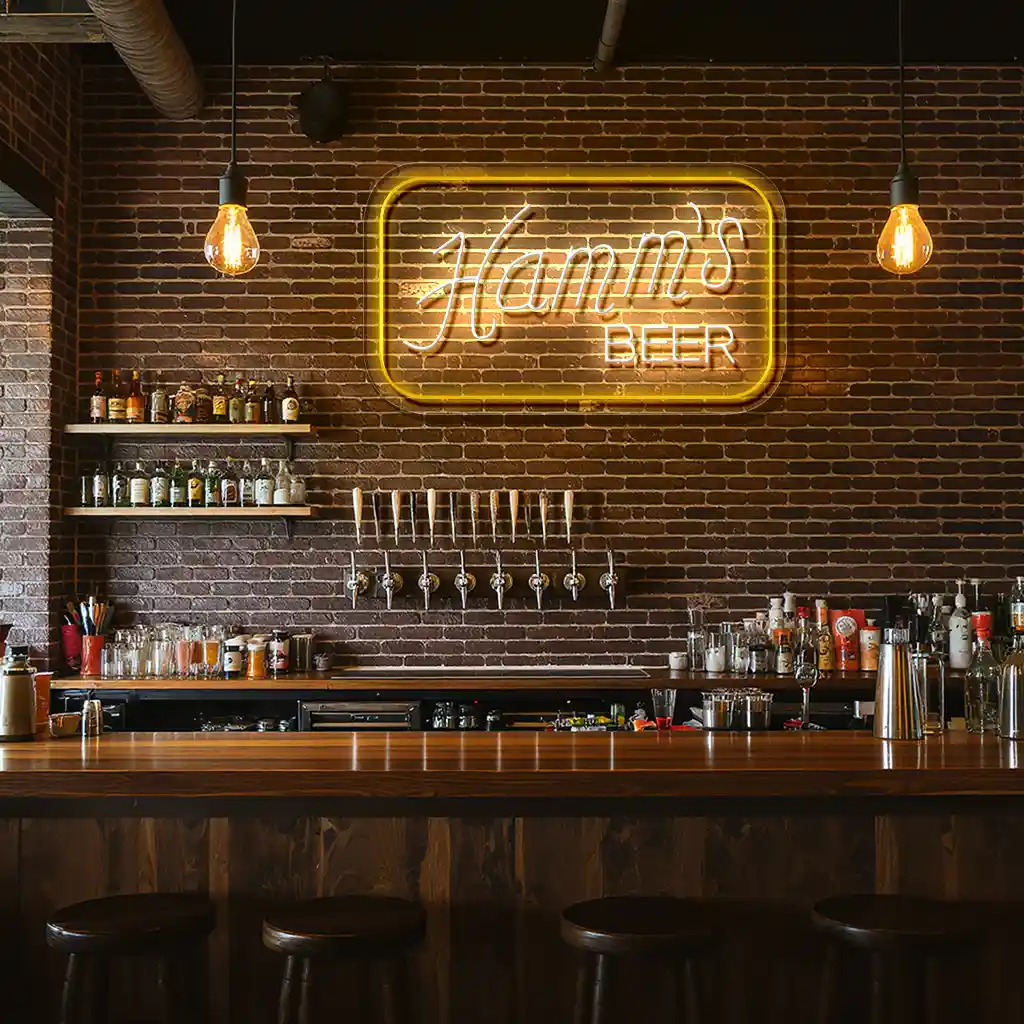 vibrant neon signs hamms beer sign for retro bar decor high quality vibrant neon signs hamms beer sign for retro bar decor high quality