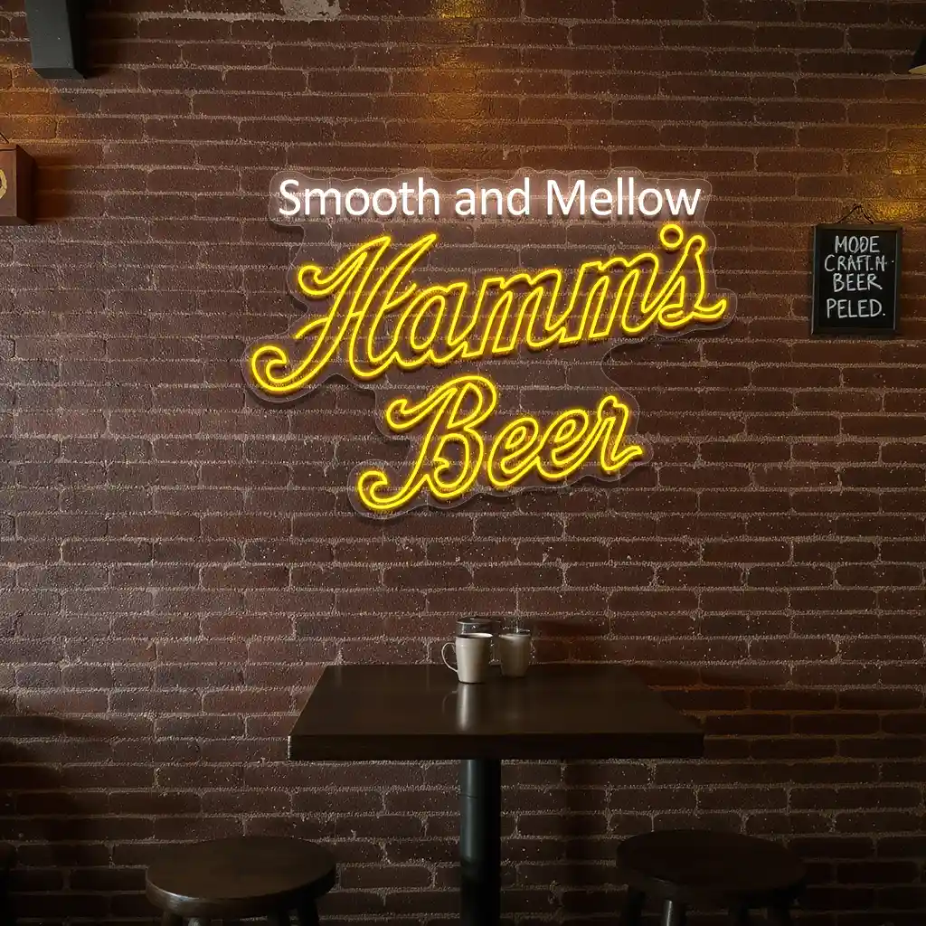 vibrant neon signs hamms beer smooth and mellow design premium grade vibrant neon signs hamms beer smooth and mellow design premium grade