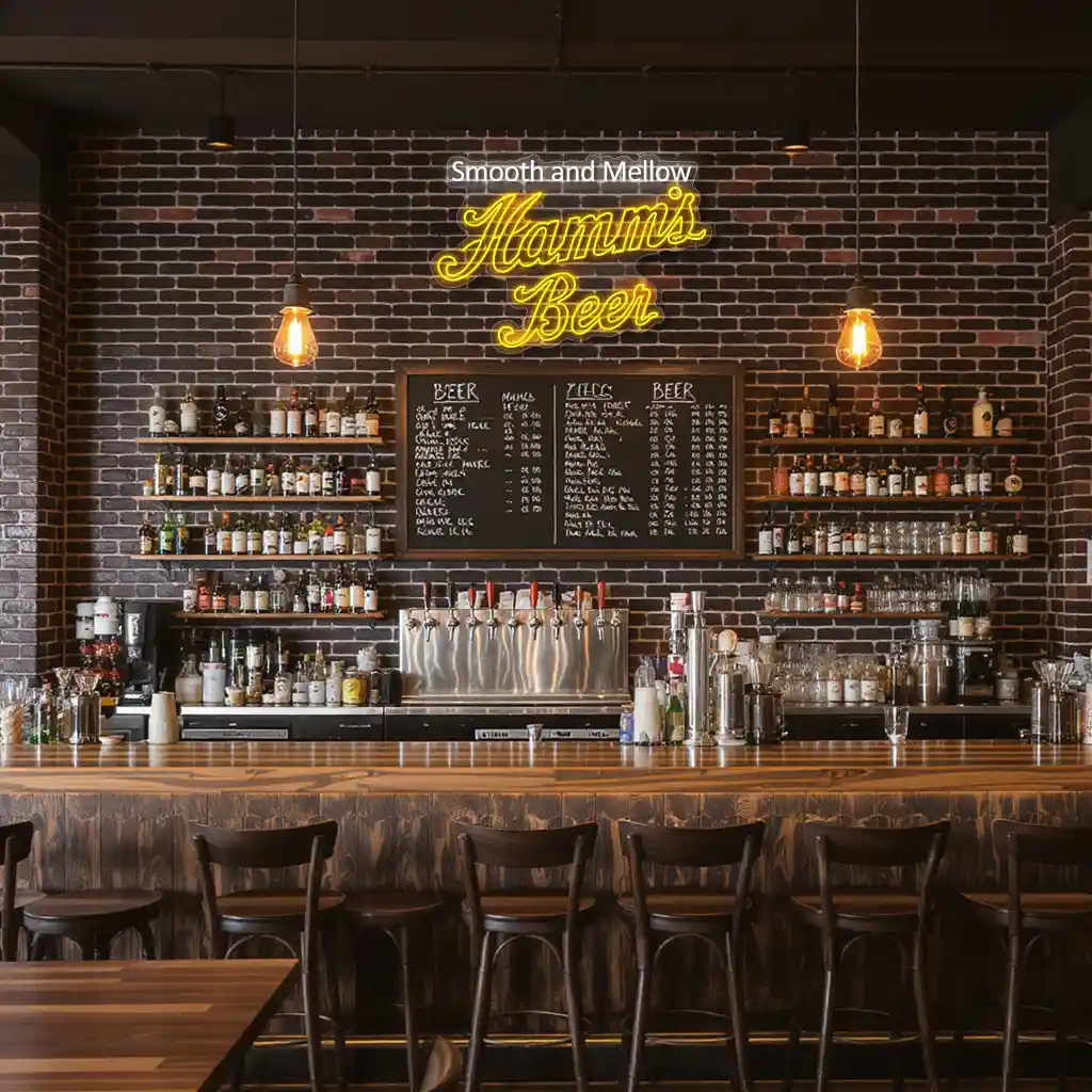 vibrant neon signs hamms beer smooth and mellow design trendy vibrant neon signs hamms beer smooth and mellow design trendy