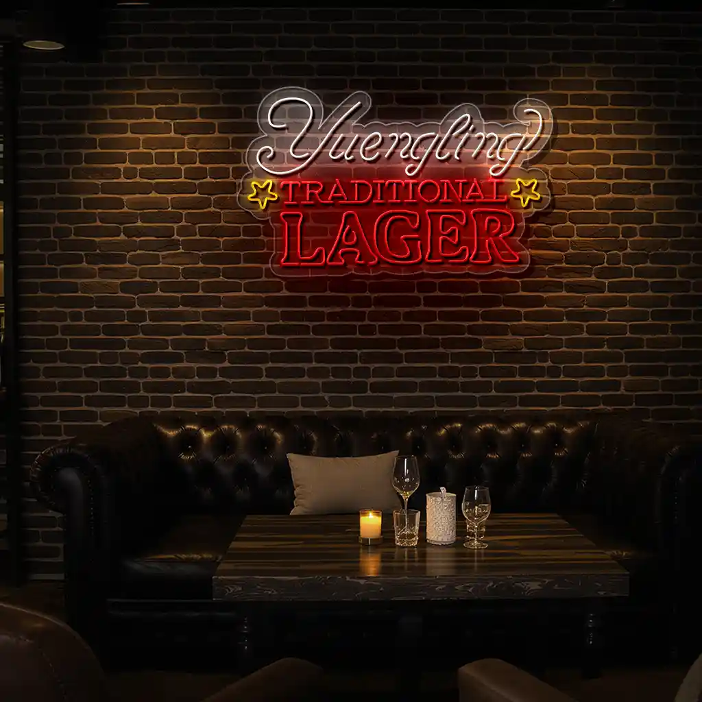 vibrant neon yuengling lager sign for your home bar decor premium grade vibrant neon yuengling lager sign for your home bar decor premium grade