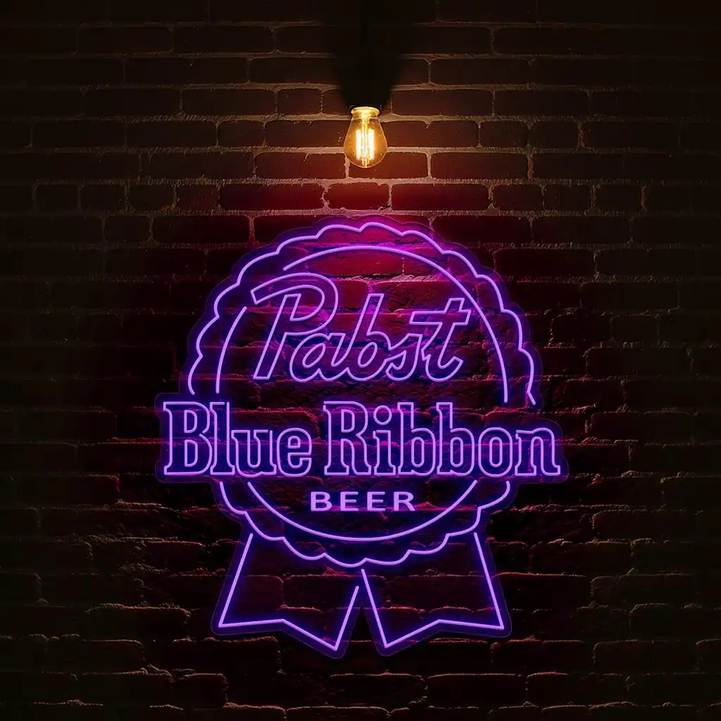 vibrant pabst blue ribbon neon sign for beer lovers and collectors high quality vibrant pabst blue ribbon neon sign for beer lovers and collectors high quality