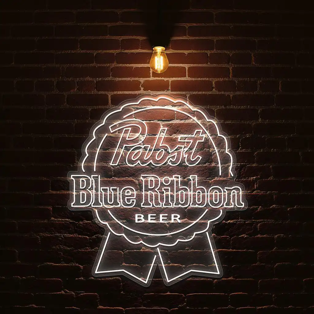 vibrant pabst blue ribbon neon sign for beer lovers and collectors trendy vibrant pabst blue ribbon neon sign for beer lovers and collectors trendy