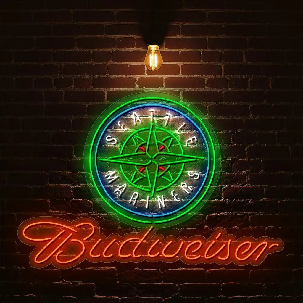 vibrant seattle mariners neon sign art for sports bar decoration best selling vibrant seattle mariners neon sign art for sports bar decoration best selling