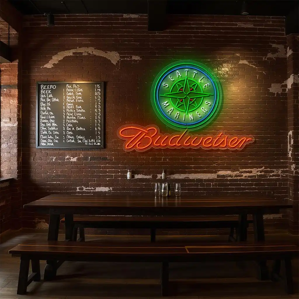 vibrant seattle mariners neon sign art for sports bar decoration latest model vibrant seattle mariners neon sign art for sports bar decoration latest model