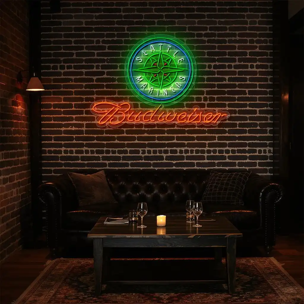 vibrant seattle mariners neon sign art for sports bar decoration new arrival vibrant seattle mariners neon sign art for sports bar decoration new arrival