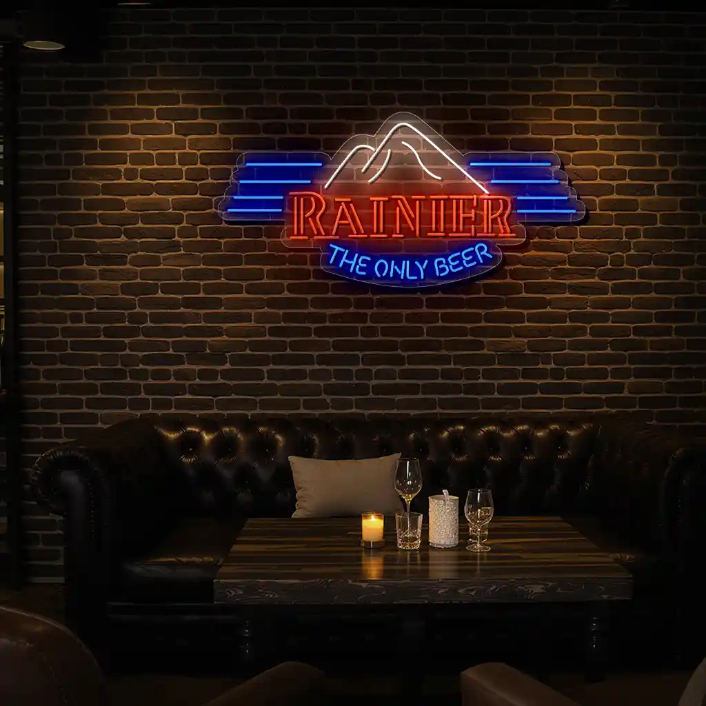 vintage neon beer sign with mountain design for bars 6 vintage neon beer sign with mountain design for bars 6