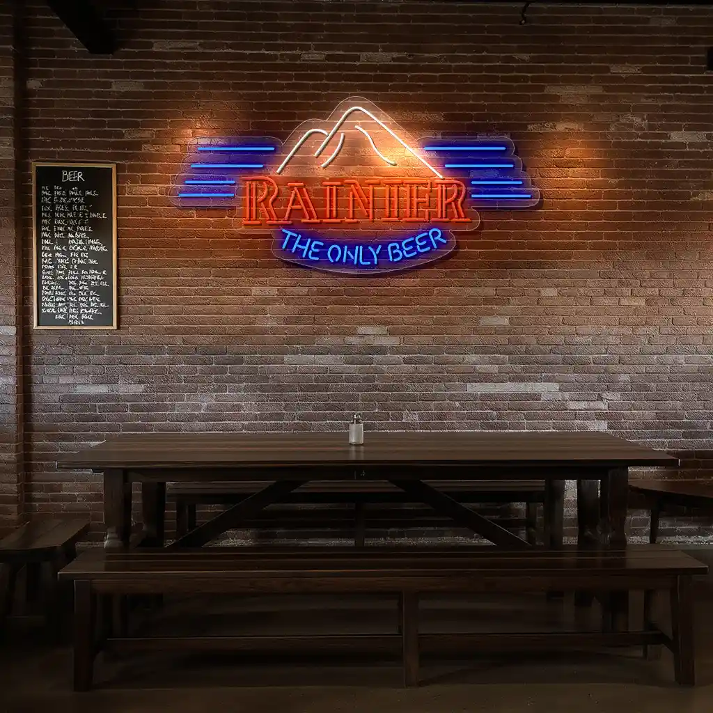 vintage neon beer sign with mountain design for bars 7 vintage neon beer sign with mountain design for bars 7