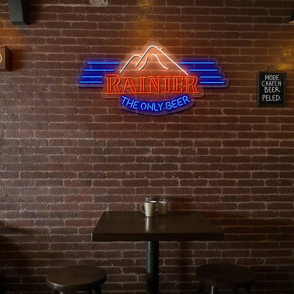 vintage neon beer sign with mountain design for bars 8 vintage neon beer sign with mountain design for bars 8