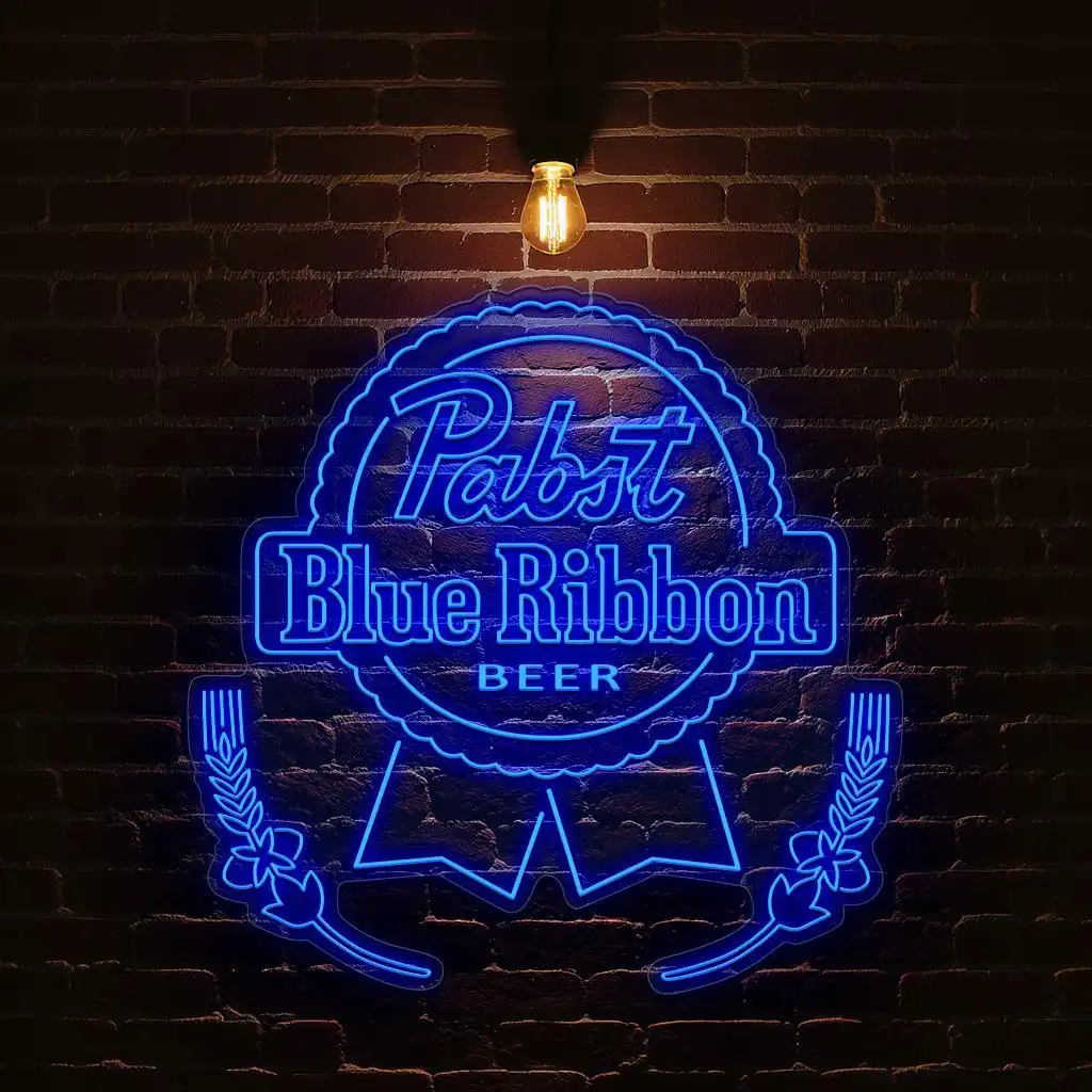 vintage neon pabst blue ribbon beer sign for home bar decor fashion forward vintage neon pabst blue ribbon beer sign for home bar decor fashion forward
