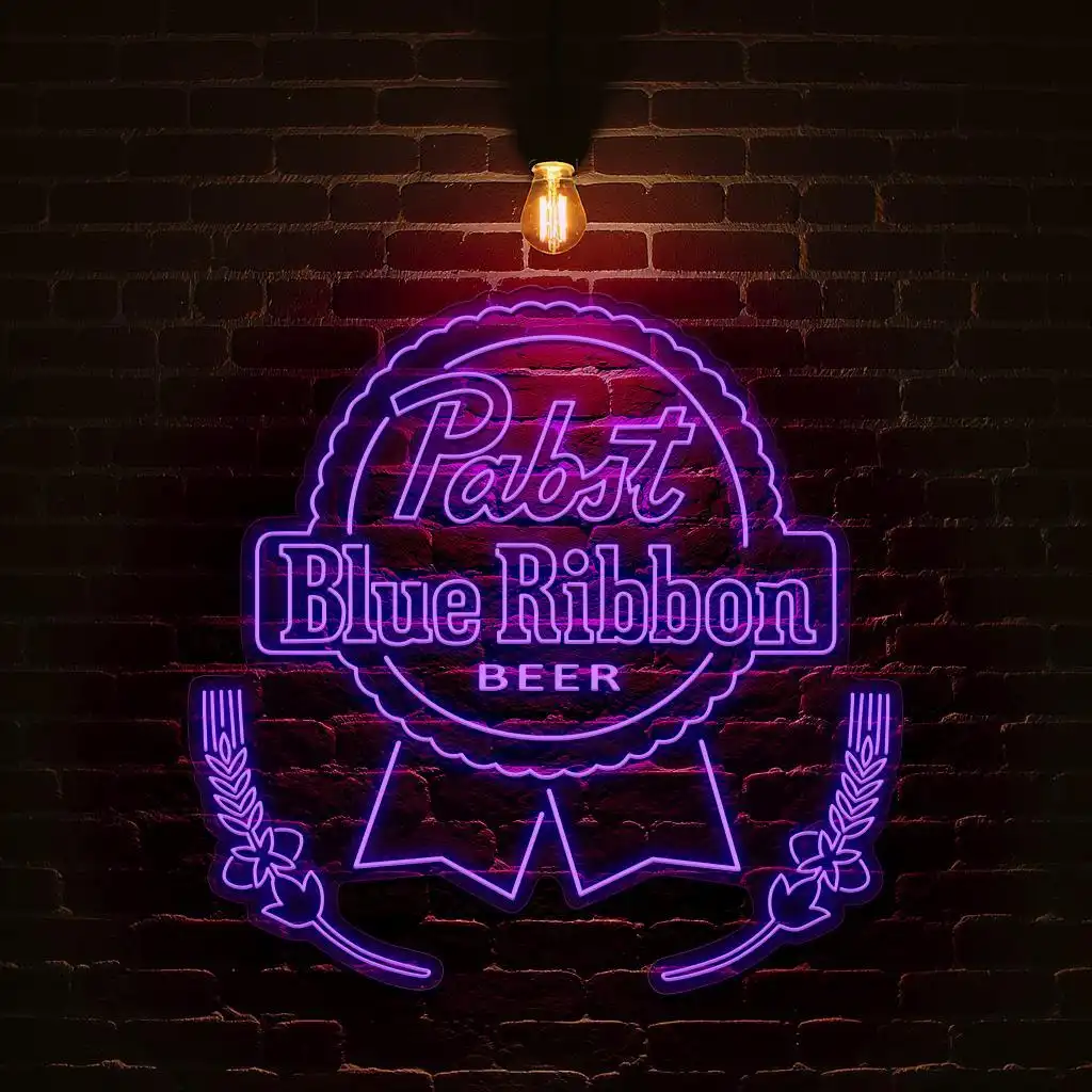 vintage neon pabst blue ribbon beer sign for home bar decor high quality vintage neon pabst blue ribbon beer sign for home bar decor high quality