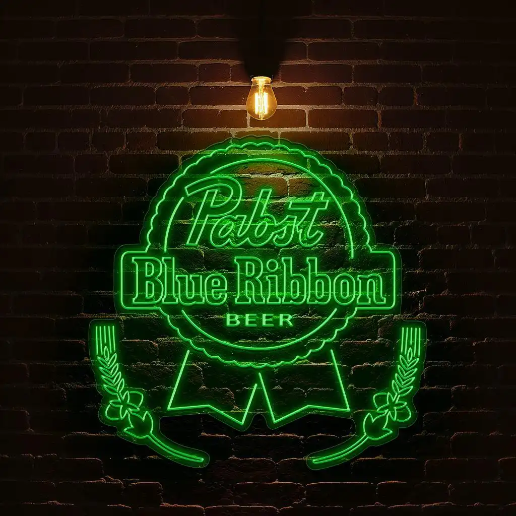 vintage neon pabst blue ribbon beer sign for home bar decor trendy vintage neon pabst blue ribbon beer sign for home bar decor trendy