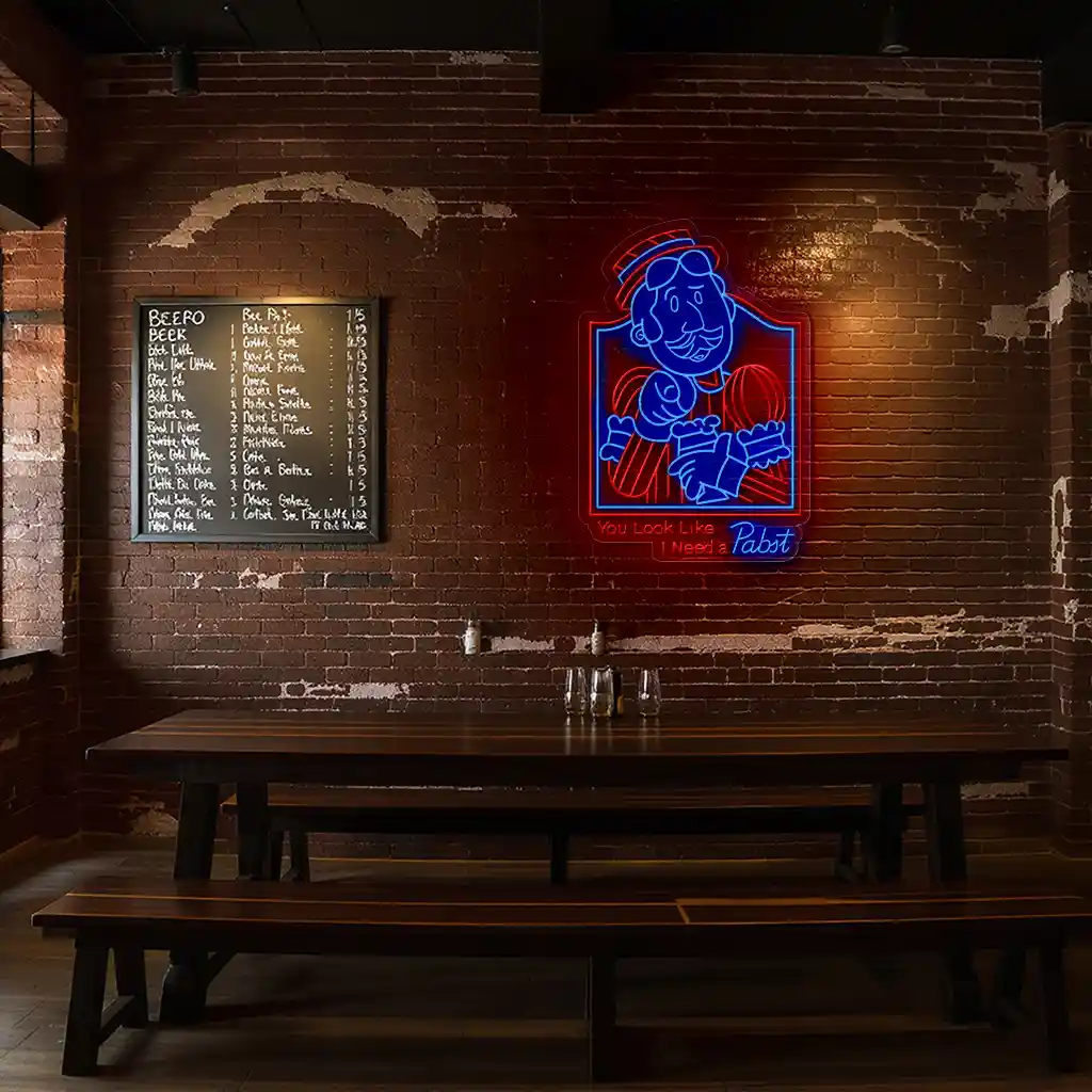 vintage neon sign you look like i need a pabst 4 vintage neon sign you look like i need a pabst 4