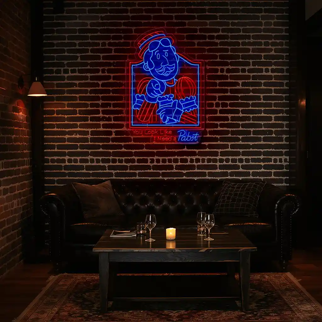 vintage neon sign you look like i need a pabst 5 vintage neon sign you look like i need a pabst 5