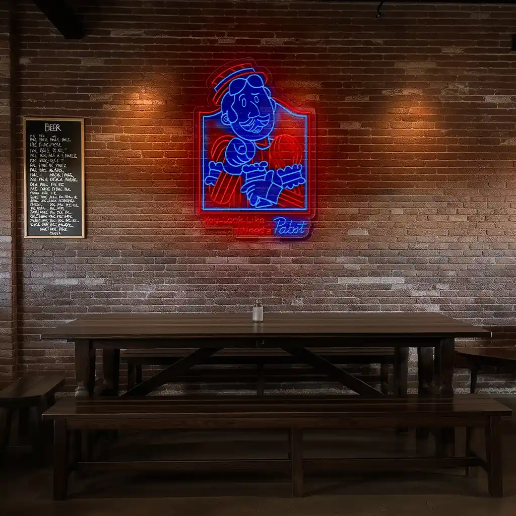 vintage neon sign you look like i need a pabst 7 vintage neon sign you look like i need a pabst 7